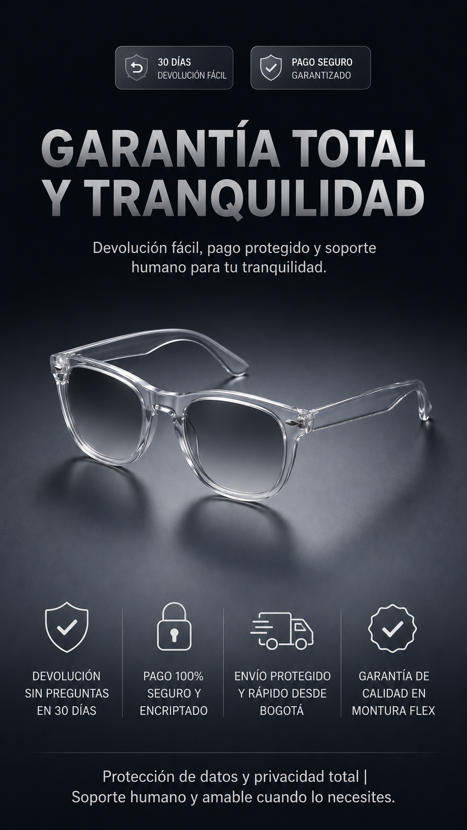Gafas Wayfarer Crystal Smoke Flex- PROMOCION SOLO VALIDA POR HOY!