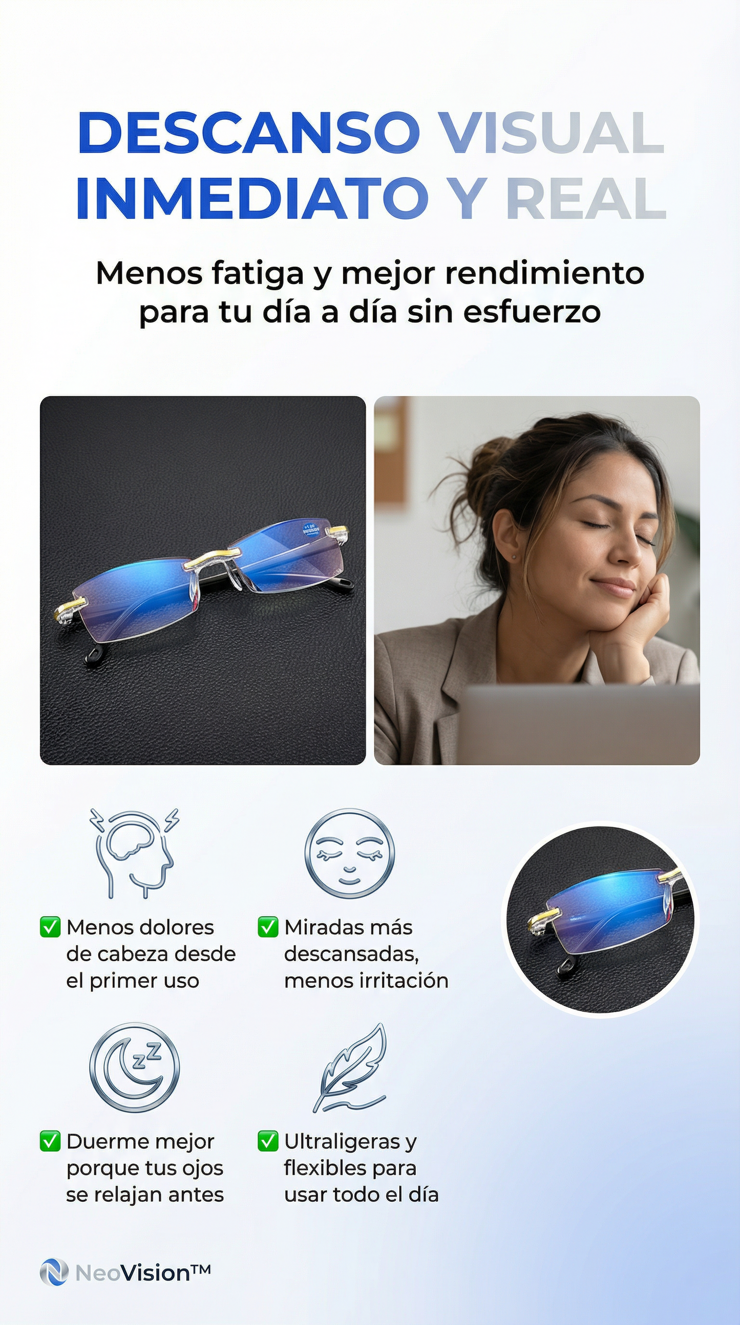 Gafas aumento inteligente 2X1 + ESTUCHE Y PAÑO DE REGALO