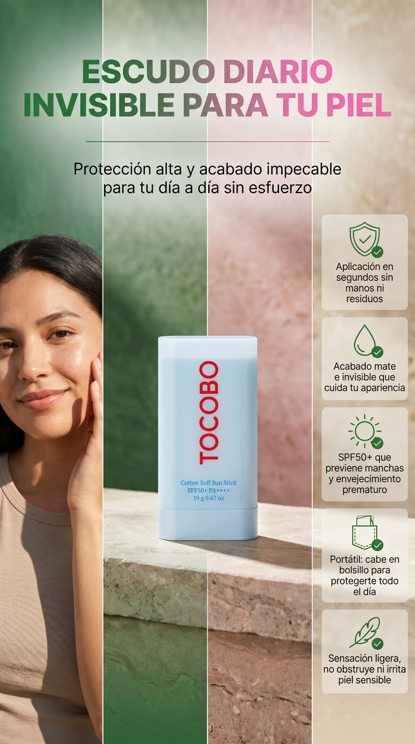 TOCOBO protector solar en barra. PAGA 1 RECIBE 2! OFERTA SOLO POR HOY!