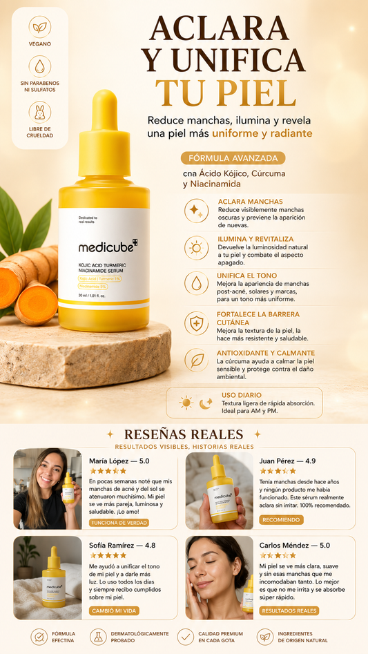 Medicube Acid Turmeric 30ml-PRODUCTO NUEVO- PRECIO DE LANZAMIENTO!