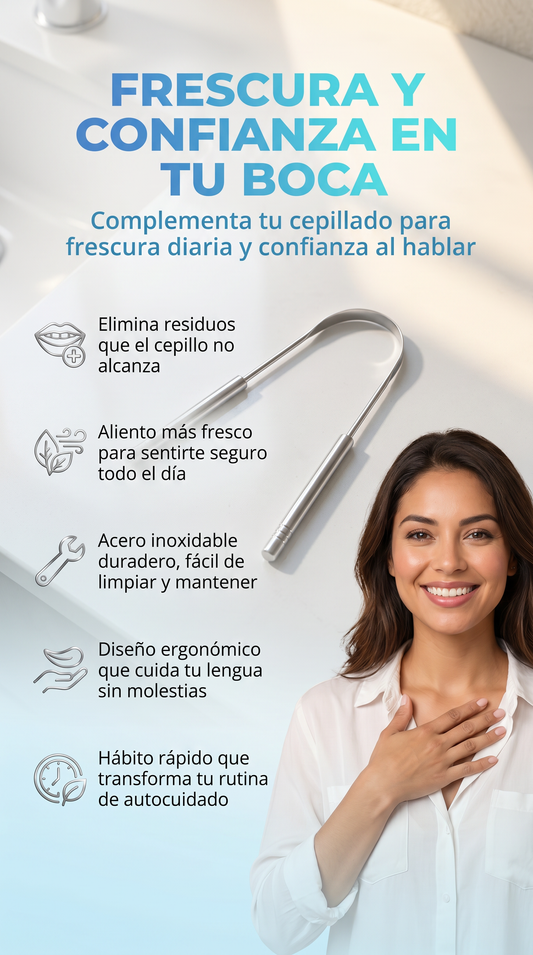 Raspador Limpiador De Lengua Metalico- !OFERTA SOLO HOY 2x1!